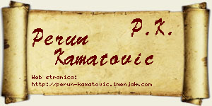 Perun Kamatović vizit kartica